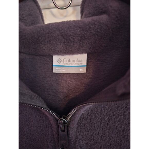 Columbia Vest Women’s Large‎ Black Full Zip Fleece Zip Pockets Sweater Ladies 1X - Picture 2 of 2